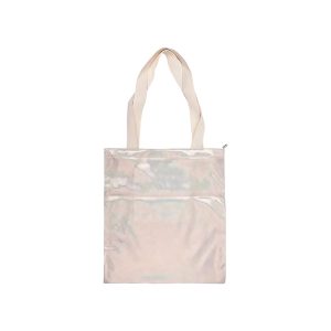 Bolso glitter champagne de 34 x 37 cm. Sublimable