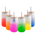 Botella de Vidrio Esmerilado, Base de Color, 500ml Candy - CPS México