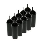 ¡Compra Rápida! Kit de 10 Vasos SATURN 20 OZ tapa domo y popote