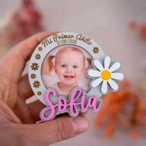 Imán con foto - Margaritas Mod. 1