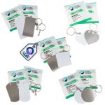 Llavero de Acero Inoxidable Doble Cara Blanco / Plata - CPS México