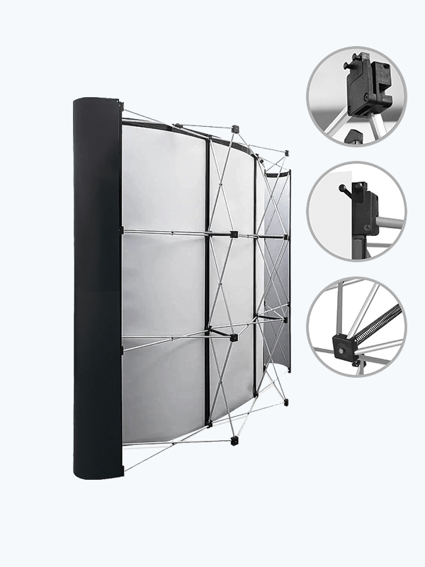 Muro Curvo Plegable Magnético de 3.40 x 2.20 m