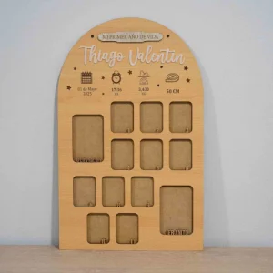 Tablón de fotos 12 Meses + Nacimiento - Mod. 3