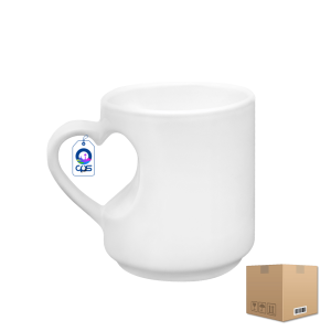 Taza de Cerámica 10oz Asa de Corazón Caja con 36 piezas - CPS México