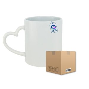 Taza de Cerámica 11oz Asa de Corazón Caja con 36 piezas - CPS México