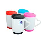 Taza de Cerámica 11oz Asa de Corazón Tapa de Silicón - CPS México