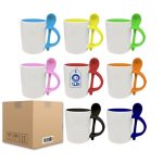 Taza de Cerámica 11oz Interior y Asa de Color con Cuchara Caja con 36 piezas - CPS México