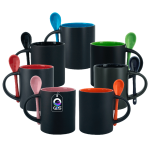 Taza de Cerámica 11oz Mágica Interior y Asa de Color con Cuchara - CPS México