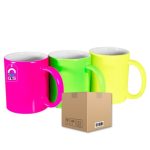 Taza de Cerámica 11oz Neón Caja con 36 piezas - CPS México