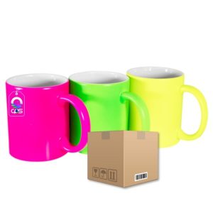 Taza de Cerámica 11oz Neón Caja con 36 piezas - CPS México