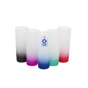 Tequilero de Vidrio 2.5oz Esmerilado Base de Color - CPS México