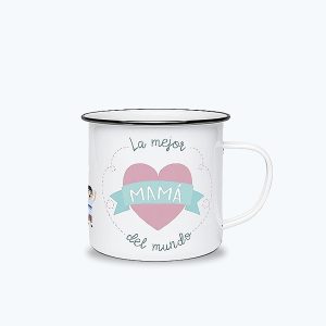 Taza Metálica Sublimada con Filo Cromado de 360 ml