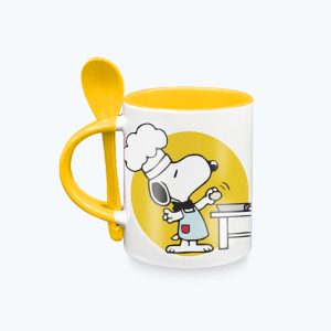 Taza Sublimada Recta de 11 oz con Cuchara (5 pz)