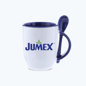 Taza Sublimada Semi Cóncava con Cuchara (5 pz)