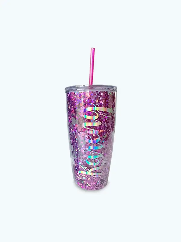 Vaso con Glitter Holográfico (10 pz)